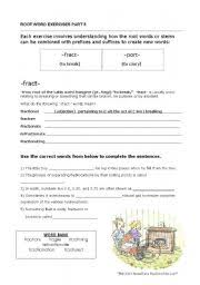 Other resources to use with this prefixes and suffixes root words worksheet. English Worksheets Root Words Fract Port