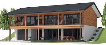 Modern Houses 001 House Plan Ch504 Jpg Sloping Lot House Plan House Plans Lake House Plans