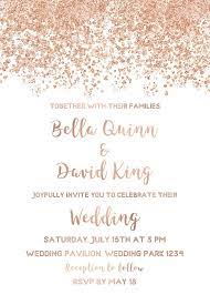 Rose Gold Wedding Invitation Simple Printable Invitation Rose Gold Font Confetti Elegant Wedding Invitatio Undangan Perkawinan Undangan Pernikahan Perkawinan