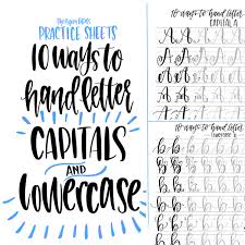 BUNDLE & Save! - Hand Lettering Practice Sheets | 10 Ways to Hand Letter  the Alphabet | Uppercase | Lowercase | Learn Brush Calligraphy - Etsy UK