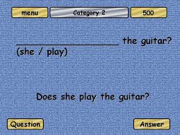 Maybe you would like to learn more about one of these? Jeopardy Game Revision Present Simple Online Presentation
