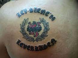 Strapazierfähige aufnäher für hohe ansprüche,industrie qualität. Leverkusen Wappen Tattoostudio Panicroom