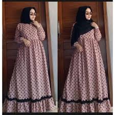 Hanya dengan browsing gambar gamis modern maka hasilnya berbagai macam contoh baju gamis modern yang bisa anda lihat. Harga Gamis Polkadot Terbaik Dress Muslim Fashion Muslim Juni 2021 Shopee Indonesia