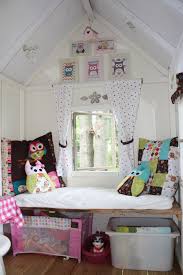 Playhouse Interior Playhouse Decor Bench Cushions Frames Owls Storage Curtains Playhouse Window Playhouse Interior Playhouse Decor Play Houses