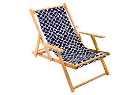 Reversible Beach Chair Navy Coral On Onekingslane Com Beach Chairs Chair Home Furniture Shopping