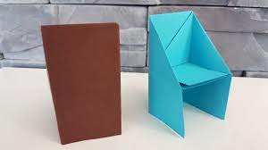 An origami chair, can be used as for mini dolls. Stuhl Origami Origami Einfach Falten Diy Faltanleitung Youtube