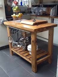 handmade rustic kitchen island/butchers