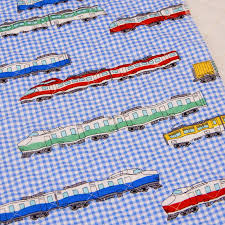 キルティング生地 電車 キルト 男の子 チェック 子供向け 布 青 系 水色 108cm幅 商用利用可 メール便50cm対応 :  コットンハウスセシール 生地 通販 - 通販 - Yahoo!ショッピング
