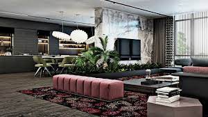 An impressive spiral staircase is the central focus of the penthouse creating a sense of urban opulence. Modern Luxury Apartment Interior Design Ideas Novocom Top