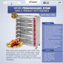 Beli alat pemanggang / panggangan tanpa arang / ( panggangan sate , steak, ayam, jagung ), tempat bakaran , alat pembakaran ( fancy grill ). Jual Mesin Pemanggang Ayam Gas 6 Tingkat Rottiseries Grill Gr6 Di Solo Tokomesinsolo Com