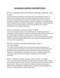 Business Course Descriptions Btt 1o Information And Communication Technology In Business Grade 9 Open