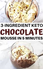 3 Ingredient Keto Chocolate Mousse For Two With Video Recipe Keto Chocolate Mousse Recipes Chocolate Mousse