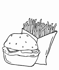 Cartoon frog eating hamburger coloring page. Hamburger Coloring Pages Best Coloring Pages For Kids
