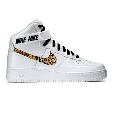 Nike Air Force 1 Mid Black White Swoosh Nike Air Force 1 High 07 With Cheetah Swoosh Home Nike Air Force Nike Air Force Ones Air Force 1 High