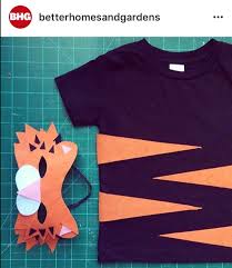 Quick Tiger Costume Felt Pieces Adhered To Shirt Purchased Mask Tigerkostum Tiger Fur Kinder Kinder Kostum