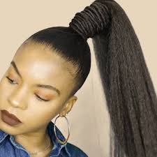 Check out these 20 incredible take some hair from the ponytail. Quick Cheap Natural Hairstyle Natural Hair Ponytail Black Ponytail Hairstyles Natural Hair Styles