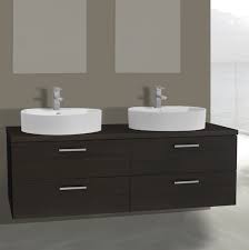 Iotti An78 By Nameek S Aurora 61 Inch Wenge Double Vessel Sink Bathroom Vanity Wall Mounted Thebathoutlet