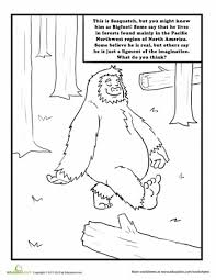 These picture might be interested for you: Sasquatch Worksheet Education Com Sasquatch Bigfoot Birthday Coloring Pages