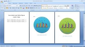 microsoft word tutorial how to create table of contents chart in word