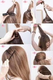 A lot of hairspray held the bouffant in place all day. Great For Volume If You Have Fine Hair Back Comb And Tease A Section Of Hair On Top Twisting The Hair And Bri Hair Styles Long Hair Tutorial Fancy Hairstyles