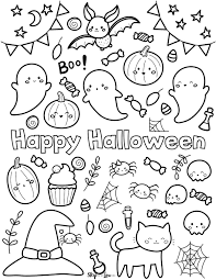 Includes images of baby animals, flowers, rain showers, and more. Coloring Pages Happy Halloween Cute Drawings Coloring Page