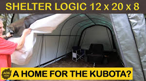 Portable metal carports and metal rv covers come in all shapes and sizes. Shelter Logic 12 X 20 X 8 Round Top Garage In A Box By Tractor Supply Youtube