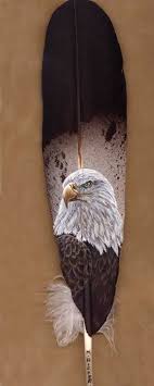 American Eagles Painted On Feathers 8 Feather Painting Eagle Painting Feather Art