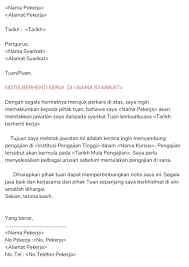 Check spelling or type a new query. Work Co Resumemurah On Twitter 8 Contoh Surat Perletakan Jawatan Nak Berhenti Kerja Tahun Baru Kerja Baru Ada 8 Contoh Untuk Rujukan Korang Dalam Bahasa Melayu Pun Ada Juga Https T Co Zq3sjpzrug