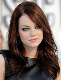 Emma Stone Gorgeous Dark Red Hair Color Chestnut Hair Color Hair Styles Chestnut Brown Hair