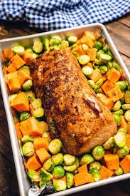 Side dishes for pork tenderloin. Pork Loin Roast With Vegetables Julie S Eats Treats