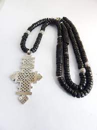 Silver Ethiopian Coptic Cross Beaded Necklace Mens Jewelry Etsy Men Necklace Mens Jewelry Beaded Necklace