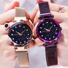 Starry Sky Watch эксклюзивные женские часы в наборе с браслетами Luxury Diamond Rose Gold Women Watches Starry Sky Magnetic Mesh Ladies Quartz Wrist Watch For Us 3 62 Rose Gold Watches Women Rose Gold Watches Womens Watches