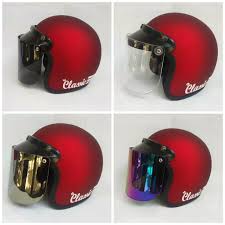 Helm bogo adalah salah satu jenis helm yang populer di indonesia. Jual Helm Bogo Claasicc Warna Merah Doff Kaca Datar Kab Tangerang Mandiri Helmet Tokopedia