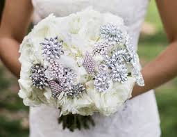 Elegant white bouquet for wedding at the william aiken house in charleston, south carolina. The Dazzling Way Brides Are Blinging Out Their Bouquets