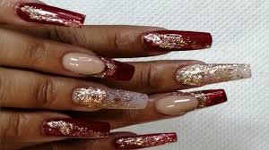 Uñas decoradas de moda picudas, uñas con gliter, uñas fosforescentes. Unas Acrilicas Rosa Palo Con Negro Super Hermosas Y Faciles Youtube