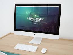 Photorealistic Imac Mockup Psd Free Mockup Computer Mockup Mockup Desk Imac Mockup Free
