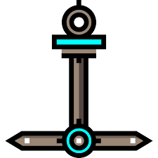 Sailor background with flat anchor and rope. Anchor Tattoo Vector Svg Icon Svg Repo