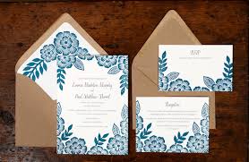 5% coupon applied at checkout save 5% with coupon. Emma Paul S Floral Block Printed Wedding Invitations