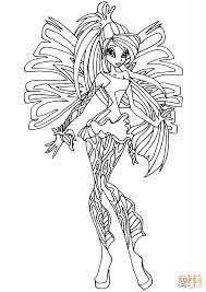winx coloring pages with club sirenix bloom page mermaid disney princess coloriage de souche d&#x00027;arbre xl