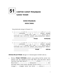 Gadai tanah sawah di kecamatan darussalam kabupaten aceh besar dilakukan sesuai dengan hukum adat. Doc Contoh Surat Perjanjian Gadai Tanah Betho Deus Pangestu Academia Edu