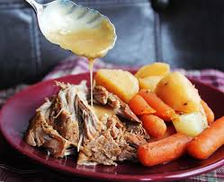 Crock Pot Pork Roast With Vegetables And Gravy Renewed Recipe Crockpot Pork Crockpot Pork Roast Pork Roast Crock Pot Recipes