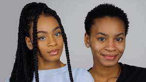 Cornrows, micro braids, fishtail, blocky, black braided buns, twist braids, french braids and more are at your layout. Jumbo Box Braids On Super Short Hair Youtube