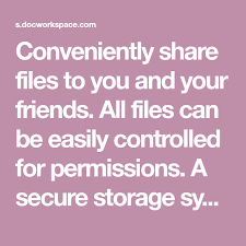 Conveniently Share Files To You And Your Friends All Files Can Be Easily Controlled For Permissions A Secure Storag Secure Storage Texts Kindergarten Reading