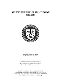 Kairos letters examples from parent / nazareth academy parent student handbook 2019 2020 by nazareth academy issuu : Student Parent Handbook Notre Dame High School