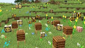 Apiary In Minecraft 1 14 Bee Garden Bee Garden Minecraft Minecraft 1