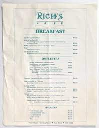 1980 S Vintage Breakfast Lunch Menu Rich S Cafe Restaurant Key West Florida Ebay In 2021 Key West Florida Restaurants Key West Restaurants Cafe Restaurant