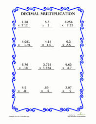 Decimal Multiplication Worksheet Education Com Math Worksheets Math Decimal Multiplication