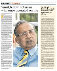 Tribute: Yusuf, fellow Rotarian who once operated