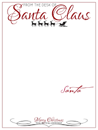 This free ms word letterhead template features a simple layout and fancy script font. The Desk Of Letter Head From Santa Claus Santa Letter Template Santa Letter Printable Letter Template Word