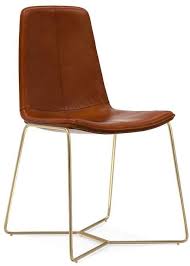 Slope Leather Dining Chair In 2020 Leather Dining Chairs Leather Dining Chairs Modern Midcentury Modern Dining Chairs